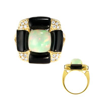 Anillo en oro con Ópalo Welo AAA (CIRARI)