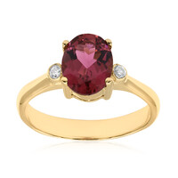 Anillo en oro con Turmalina rosa