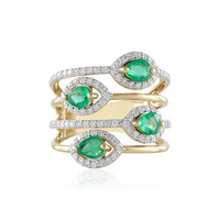 Anillo en oro con Esmeralda de Zambia (SUHANA)