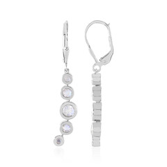 Pendientes en plata con Piedra de Luna arcoíris (KM by Juwelo)
