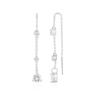 Pendientes en plata con Topacio blanco