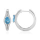 Pendientes en plata con Topacio azul suizo (de Melo)