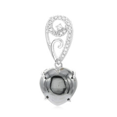 Colgante en plata con Hematita negra