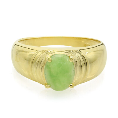 Anillo de hombre en plata con Crisoprasa imperial