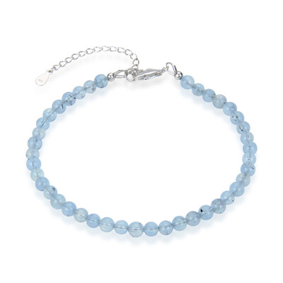 Brazalete en plata con Aguamarina