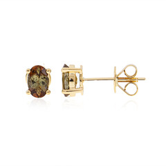 Pendientes en oro con Andalucita