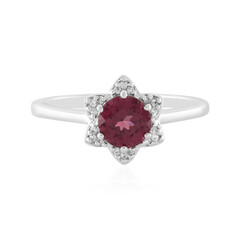 Anillo en plata con Granate de Malawi