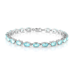 Brazalete en plata con Apatita azul