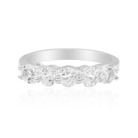 Anillo en plata con Topacio blanco