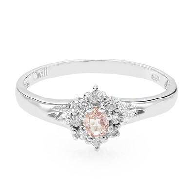 Anillo en plata con Zafiro Padparadscha
