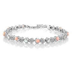 Brazalete en plata con Aguamarina