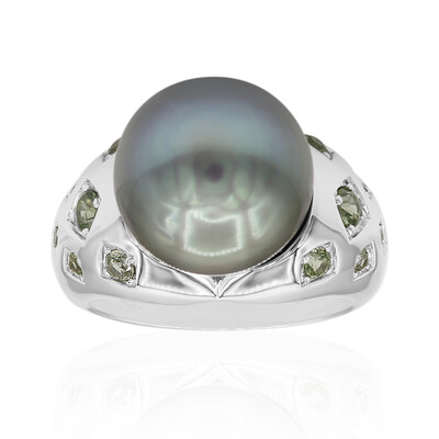 Anillo en plata con Perla cultivada de Tahití (TPC)
