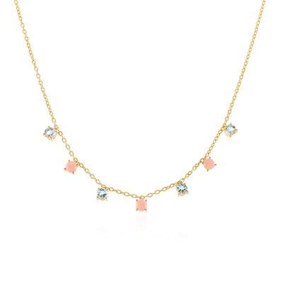 Collar en plata con Ópalo rosa