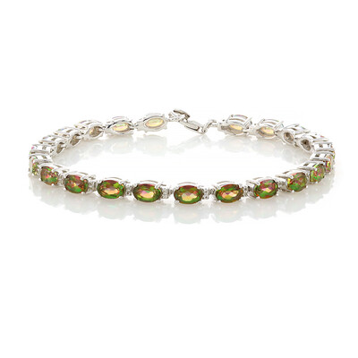 Brazalete en plata con Cuarzo Tundra