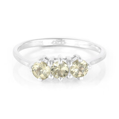 Anillo en plata con Apatita de Limón