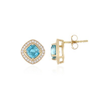 Pendientes en oro con Zircón de Ratanak Kirí (Adela Gold)