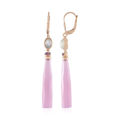 Pendientes en plata con Calcedonia lavanda (KM by Juwelo)