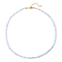 Collar en plata con Ágata de lazo azul