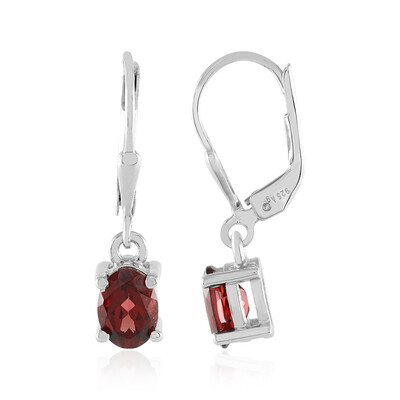 Pendientes en plata con Granate de Mozambique