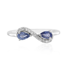 Anillo en plata con Zafiro azul Ceylon sin calentar