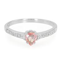 Anillo en plata con Zafiro Padparadscha