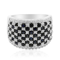Anillo en plata con Zafiro azul