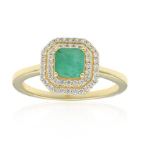 Anillo en plata con Esmeralda de Brasil