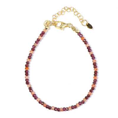 Brazalete en plata con Granate Magenta