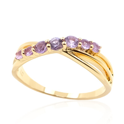 Anillo en plata con Zafiro de Ceilán púrpura no calentado