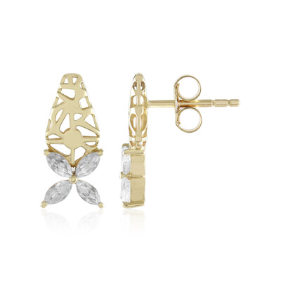 Pendientes en oro con Zircón (Ornaments by de Melo)