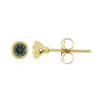Pendientes en oro con Diamante azul cielo I4