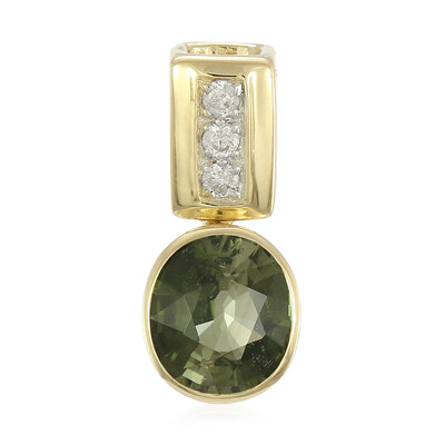 Colgante en oro con Turmalina cuprífera