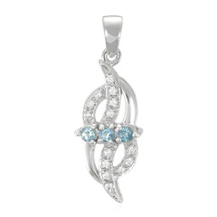 Colgante en plata con Aguamarina Santa María