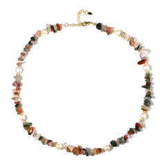 Collar en plata con Perla blanca Freshwater (Riya)