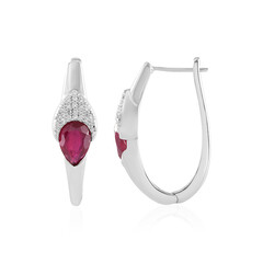 Pendientes en plata con Rubí de Madagascar (de Melo)
