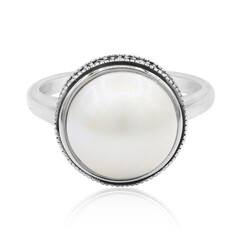 Anillo en plata con Perla Mabe (TPC)