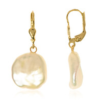 Pendientes en oro con Perla Freshwater