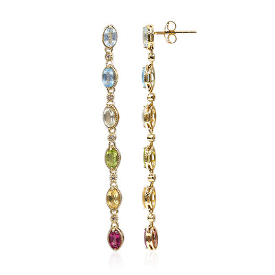 Pendientes en plata con Topacio azul cielo