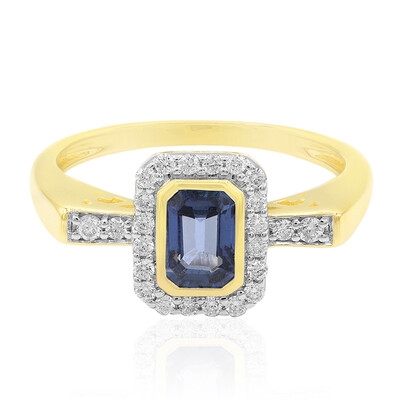 Anillo en oro con Zafiro de Ceilán (Annette)