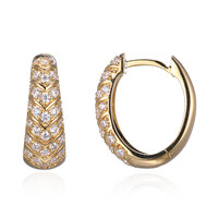 Pendientes en plata con Topacio blanco