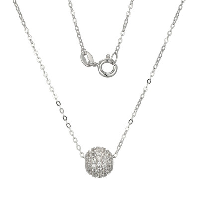 Collar en plata con Zircón (Adela Silber)