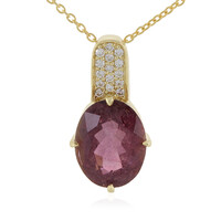 Collar en oro con Turmalina neón de Nigeria (AMAYANI)