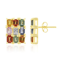 Pendientes en oro con Zafiro (Adela Gold)