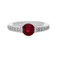 Anillo en plata con Rubí de Madagascar