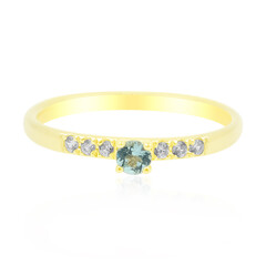 Anillo en oro con Turmalina nigeriana paraiba