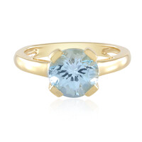 Anillo en plata con Topacio azul cielo
