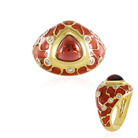 Anillo en plata con Granate de la India (Adela Silber)