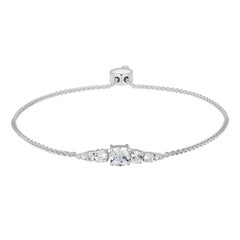 Brazalete en plata con Topacio blanco (Adela Silber)