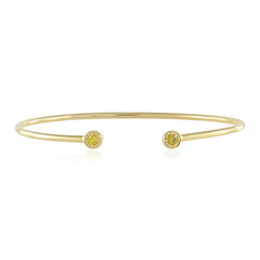 Brazalete en plata con Diamante amarillo VS1