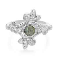 Anillo en plata con Espectrolita